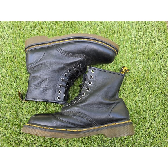 Doc Dr. Martens Zavala Boots Size Mens 8 Women 9 Black Leather Combat Boot - Picture 3 of 15
